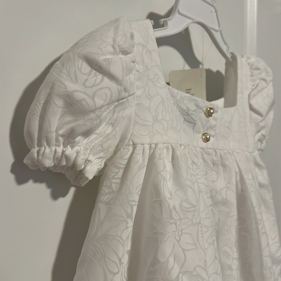Joie White Baby Dress with Floral Design - Picture 4 of 8